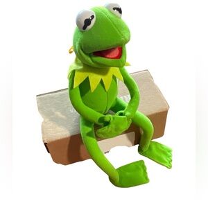 Vintage Kermit The Frog Nanco Jim Henson Muppets Soft Toy Poseable Bendable 16”